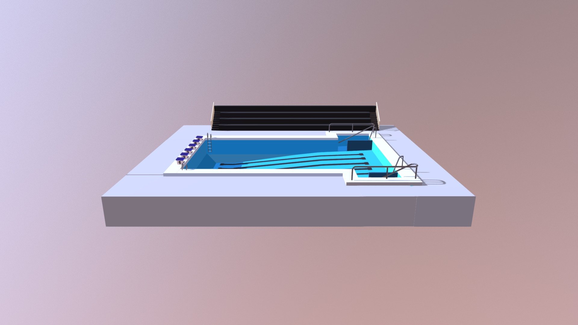 Stade Nautique Swimming pool - 3D model by solexx7 3d model