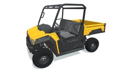 Utility Vehicle 3D Model buggy, golf, transportation, terrain, motor, vintage, 4x4, retro, cart, compact, farm, motorsport, auto, look, golfcart, utility, atv, off-road, vehicle, car, sport, electric
