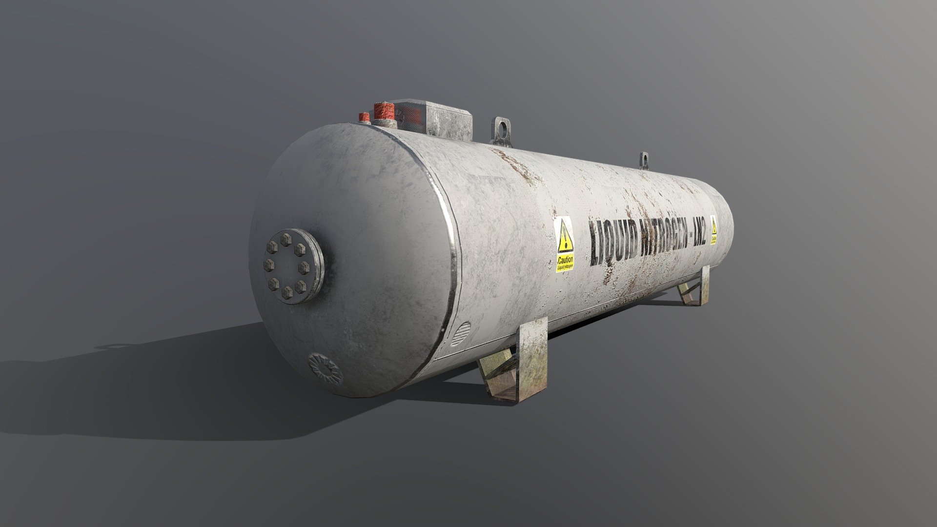 Liquid Nitrogen Industrial Storage Tank

Created in Blender 2.79/2.80

Textured in Substance Painter 2

2K Resolution

BaseColor, Metallic, Roughness, Normal Maps + Height Map if you wish to use that also

Low Poly Model

Tested in 2.80 with the EEVEE Render engine

Nice Asset for your project

Detailed Model

Easily duplicate this Model for a rack of tanks to fill out your scene

Please note if you are using EEVEE:

You may need to go into the Render Properties Tab - Performance - Enable High Quality Normals

Approximate Real World Scale Applied

3 Formats provided:  .blend , Fbx , Obj  + All Textures

Thanks for your interest &amp; support!

MagicCGIStudios - Liquid Nitrogen Industrial Storage Tank - Buy Royalty Free 3D model by MagicCGIStudios 3d model