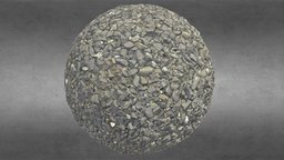 Railway gravel 4k/8k Tileable Material (Scan)
