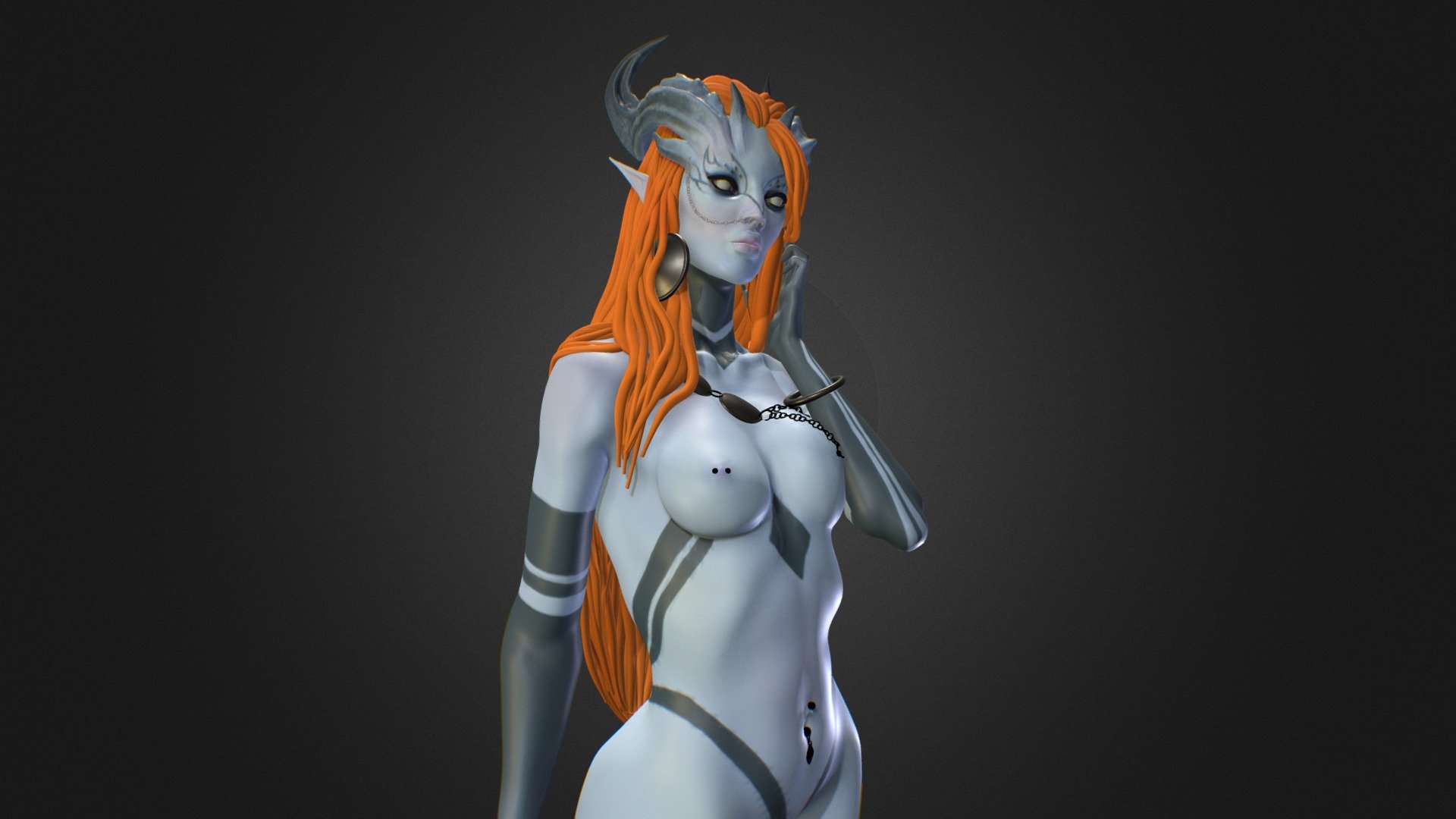 Speedsculpt, which is based on the Vetarmora's concept.
Tryed some new (for me) features of making UVs and baking normals in ZBrush. While the sculpt part was quite fast, working on UVs, textures and render took much more time&hellip;

Soft: ZBrush, Photoshop, Blender
You can also look at some renders on my ArtStation - Redhead - 3D model by Anna Mikhailova (@ocupofteao) 3d model