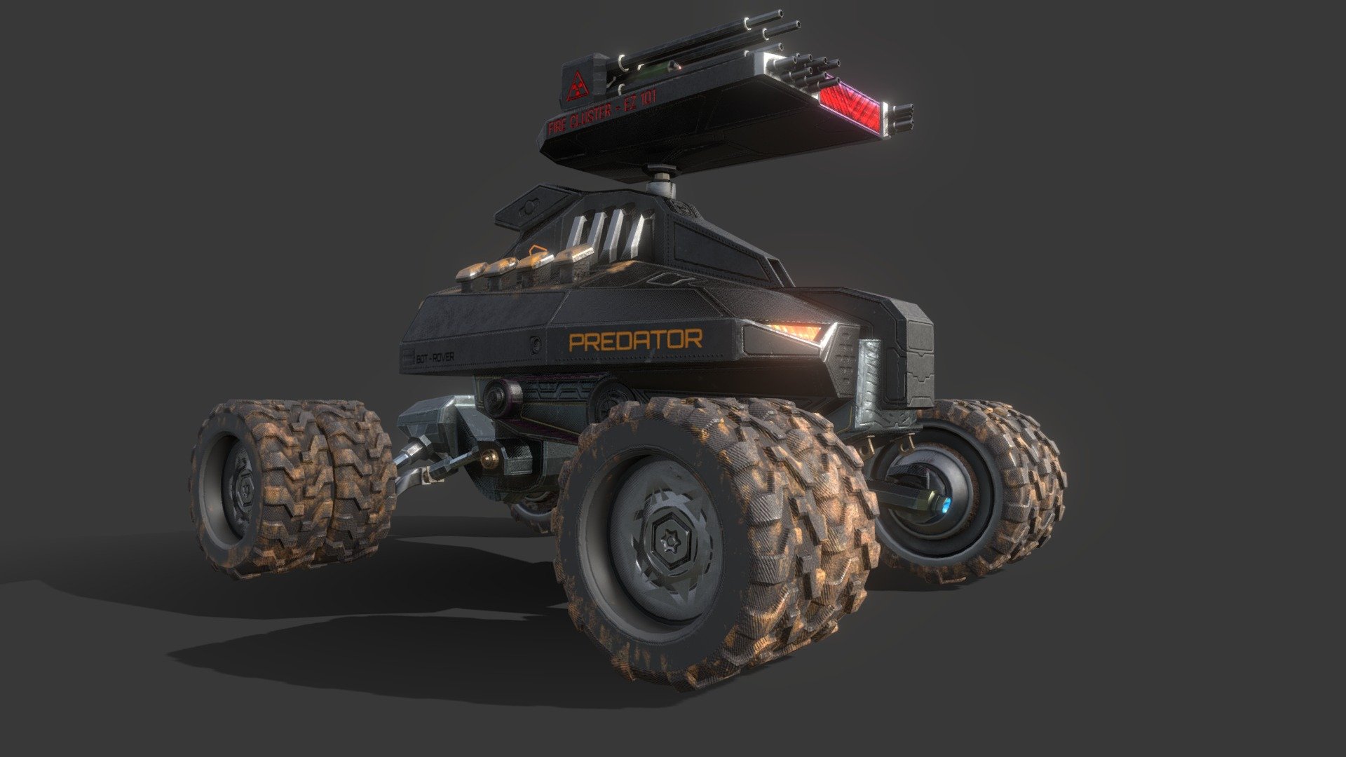 **PREDATOR BOT ROVER

This Predator BOT ROVER is ready to be used in any game development purpose or comercial / personal production use and FILM VFX

Vechicle Type:- BOT ROVER 
Vehicle Model: SCORPION STINGER
Vehicle Name: Predator
Vechicle Tech: BOT ROVER TECH
Drive Train : DUAL BELT
Weapon Type : QUAD SHOT / FIRE CLUSTER EZ 101
**Designed By : Vijayasarathi

HIGH Detail Modeling and Texturing done For Game Integration / film production , Geometries are seperable Materials and Textures

Meshes can be seperated and rigged according to your requirements of your projects

THis Predator BOT ROVER Can Be can be used FPS/TPS Style Games (Ease of USe) and for Sci- Fi Movie Production

**Please Give Your Valuable Feedback After Downloading and Hit the Like if you Do..! - PredatorBotRover - Buy Royalty Free 3D model by Vijaysarathi (@vjprojects2020) 3d model