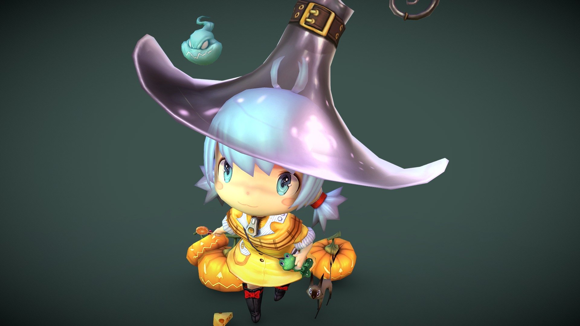 character: 2,936 Tris. 1024x1024.

object: 1,430 Tris. 1024x1024.

You can download this modeling ~ ☆ - Halloween little witch - Download Free 3D model by goblin165cm@gmail.com (@goblin165cm) 3d model