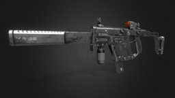 Kriss Vector vector, kriss, gamereadyasset, kriss_vector, fenec, weapon, lowpoly, low, poly, gun, smg, gameready