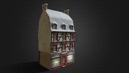 House-1.2 winter, santa, medieval, architectural, snow, new, christmas, town, europa, old-house, house, city, building, street, village