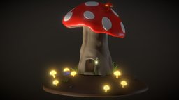 Mushroom House mushroom, 3d, blender, house, ryanking, ryankingart