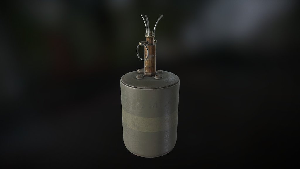 This AAA quality Bouncing Betty utilizing PBR textures, is intended as a  bounding mine for a FPS style game. Based off the German S-Mine, when triggered, it would launch into the air and detonate. It is part of the FPS Explosives Pack on the Unity Asset Store, and can also be purchased at vert-candy.weebly.com - Bouncing Betty Mine - 3D model by Vert-Candy (@VertCandy) 3d model