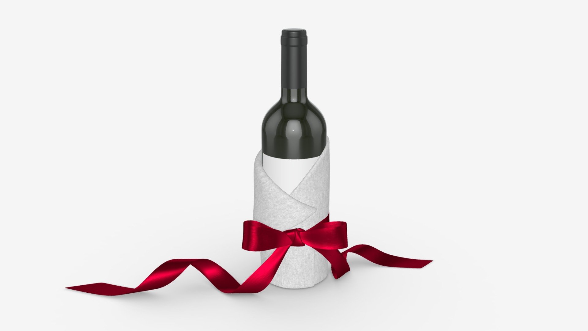Decorated wine bottle mockup - Buy Royalty Free 3D model by HQ3DMOD (@AivisAstics) 3d model