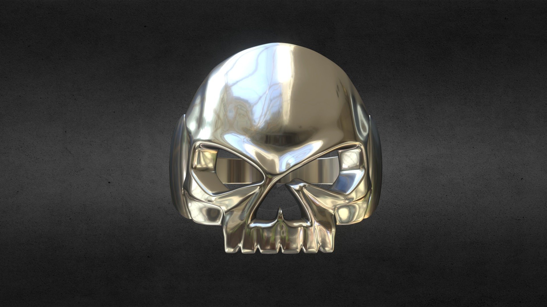 Skull ring - 3D model by inceptum 3d model