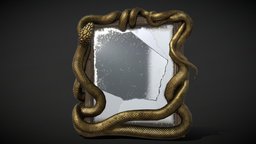 Snake Mirror victorian, frame, ornate, death, vintage, dead, snake, antique, gothic, snakes, props, serpent, horrorgame, props-assets, mirror-glass, mirrorfurniture, low-poly, asset, lowpoly, decoration, dark, halloween, spooky, horror, vintage-furniture, horror-props, vintage-prop, halloween-decor, snake-mirror, noai