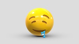 Apple Drooling Face face, set, apple, messenger, smart, pack, collection, icon, vr, ar, smartphone, android, ios, samsung, phone, print, logo, cellphone, facebook, emoticon, emotion, emoji, chatting, animoji, asset, game, 3d, low, poly, mobile, funny, emojis, memoji