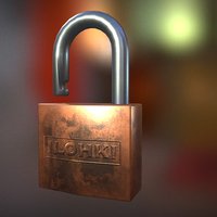 Padlock security, lock, padlock