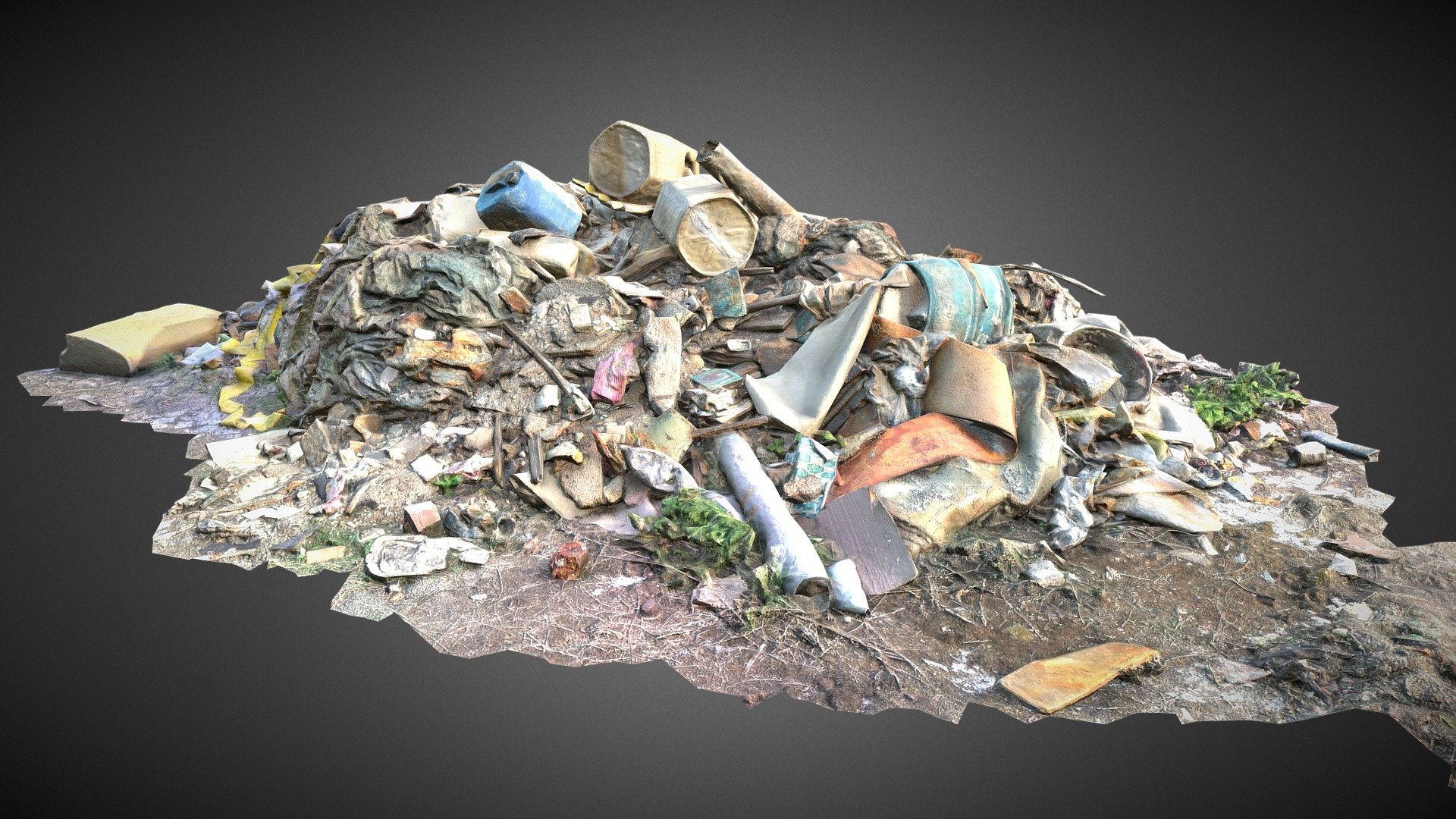 Some garbage found around an abandonned casern in Berlin. Low poly, game ready asset. 4k PBR textures sets. (delighted albedo)
Perfect to fill the ground of your scene to boost its realism. Original Raw scan model with two diffuse 4k textures available in additionnal files, just to make sure you get the best of this asset 3d model