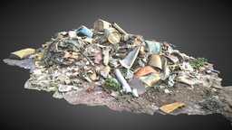 Trash Dump Mass#2 dump, mass, trash, pile, garbage, dirty, litter, substancepainter, substance, asset
