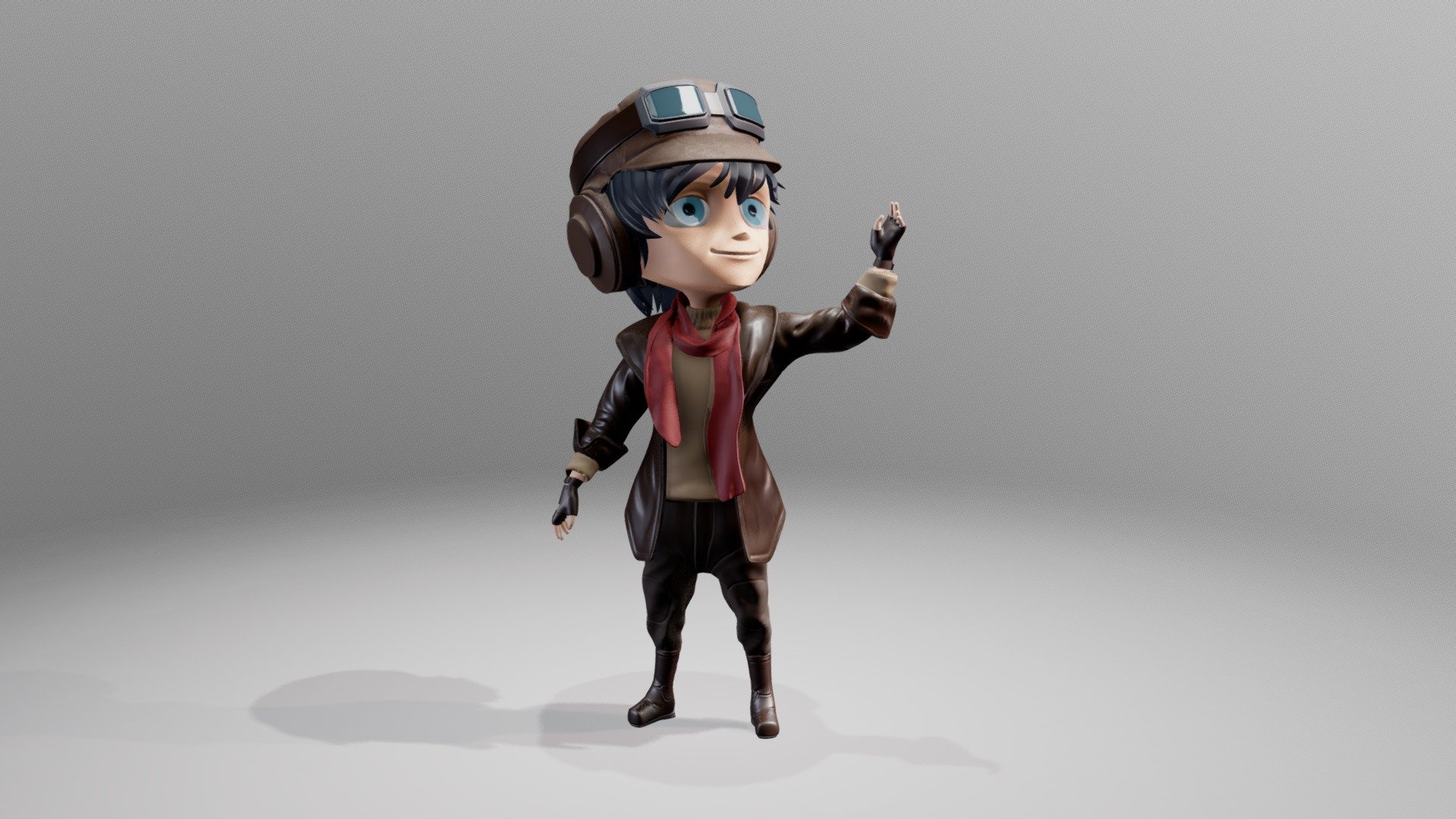 This model was made using a tutorial. I learned a lot and can't wait to use these new skills to finally start making character models! - Cartoon Pilot - 3D model by Zero One Designs (@zodesigns) 3d model