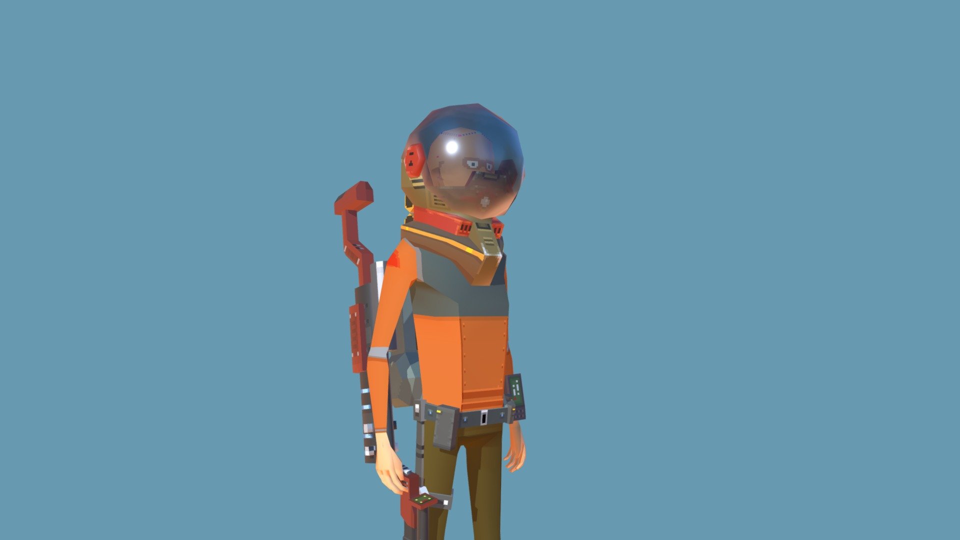game engine ready
character rigged and skinned
objects are parented to related items and bones
idle + run animation - space survivor - Download Free 3D model by s.probka 3d model