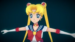 Sailor Moon sailormoon, animegirl, fanart3d