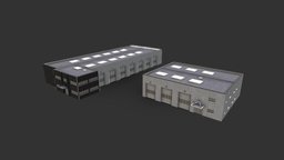 Warehouse 01 Set industry, citiesskylines, lowpolymodel