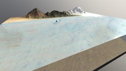Ocean + shark rigged animation free