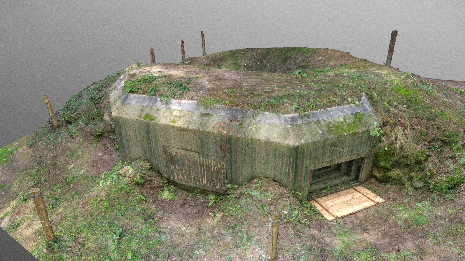 Infantry casemate bunker concrete fortress pillbox &ldquo;V.b/87/C