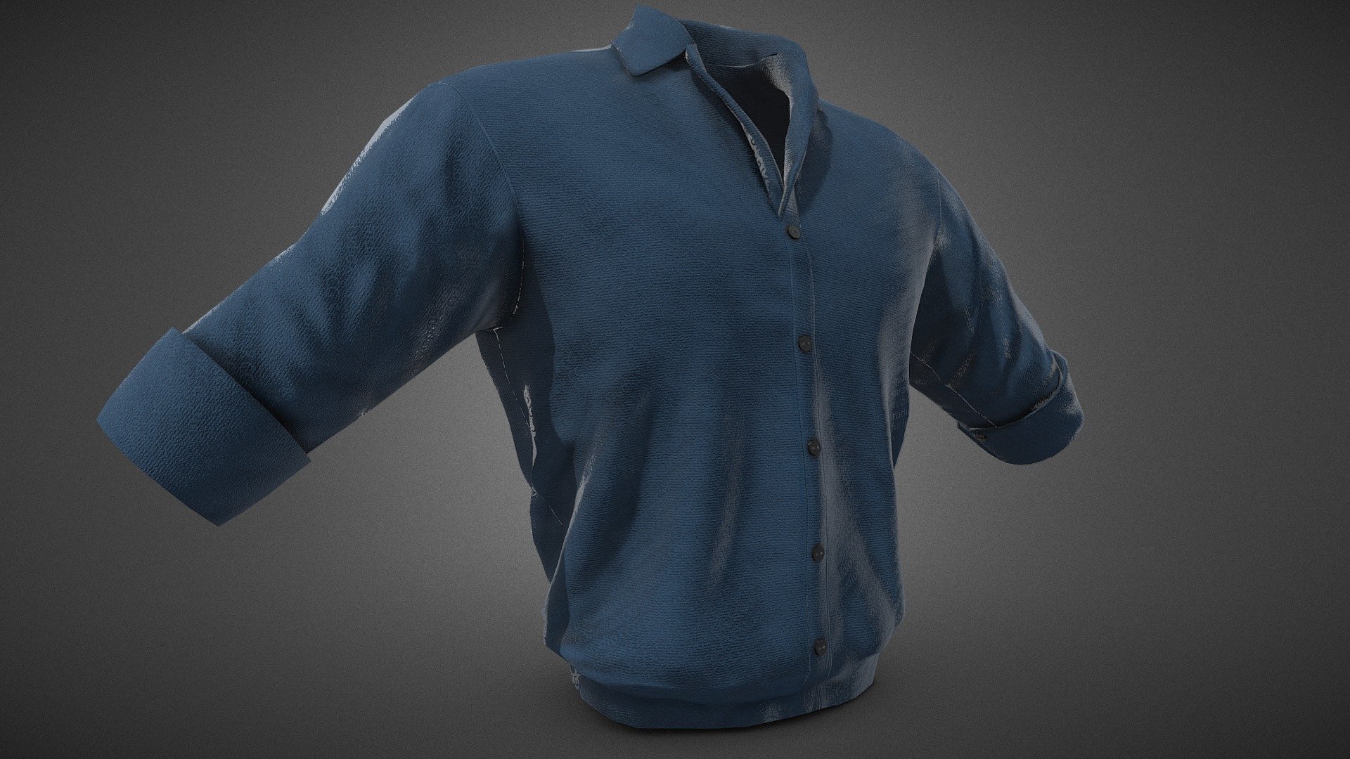 CG StudioX Present :
Blue Suit Shirt Rolled Sleeve lowpoly/PBR




This is Blue Suit Shirt Rolled Sleeve Comes with Specular and Metalness PBR.

The photo been rendered using Marmoset Toolbag 4 (real time game engine )


Features :



Comes with Specular and Metalness PBR 4K texture .

Good topology.

Low polygon geometry.

The Model is prefect for game for both Specular workflow as in Unity and Metalness as in Unreal engine .

The model also rendered using Marmoset Toolbag 4 with both Specular and Metalness PBR and also included in the product with the full texture.

The texture can be easily adjustable .


Texture :



One set of UV [Albedo -Normal-Metalness -Roughness-Gloss-Specular-Ao] (4096*4096)


Files :
Marmoset Toolbag 4 ,Maya,,FBX,OBj with all the textures.




Contact me for if you have any questions.
 - Blue Suit Shirt Rolled Sleeve - Buy Royalty Free 3D model by CG StudioX (@CG_StudioX) 3d model