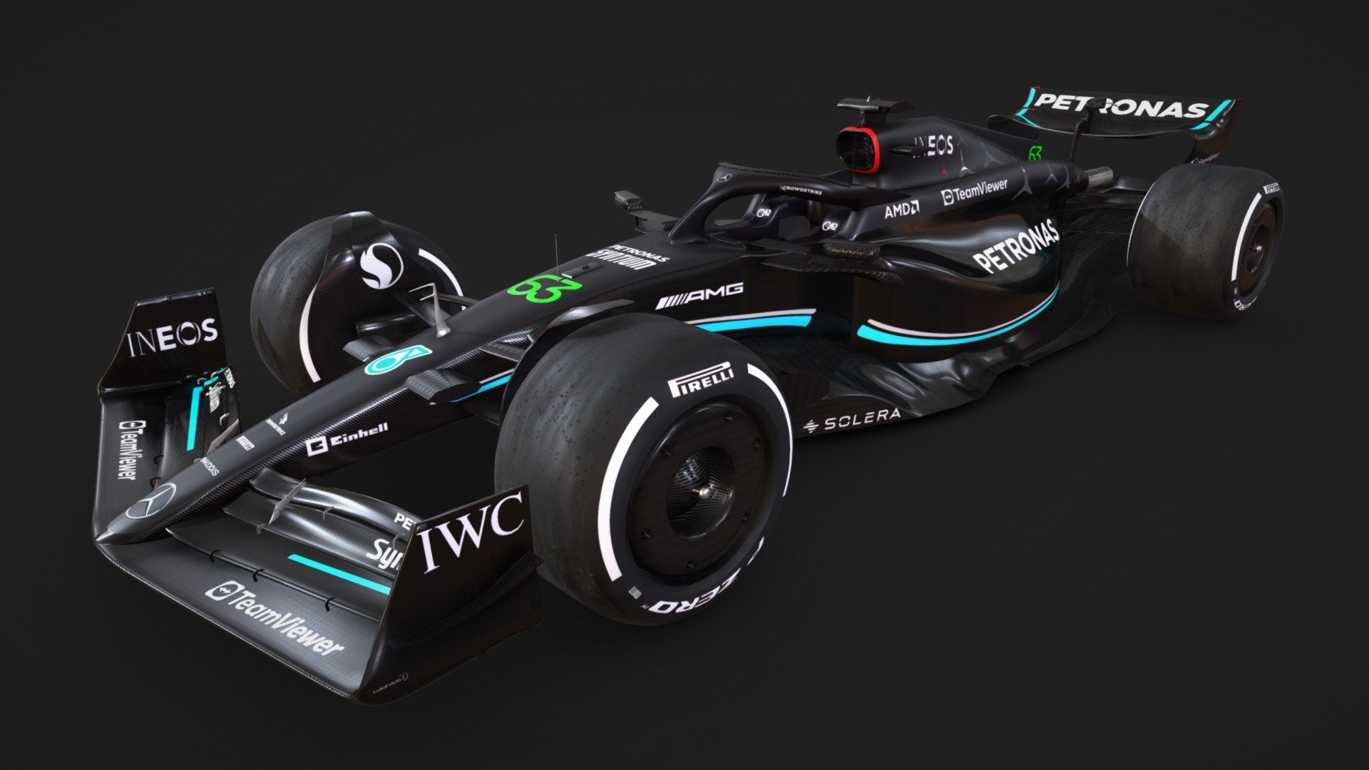 Hey everone! Here the Mercedes F1 2023 car, W14. See below

FEATURES:




Detailed enough for close-up renders

Big size textures (4096 x 4096)

UVWs non-overlapping

FILES FORMATS:




Blender (default file)

FBX

OBJ
 - Mercedes W14 - Buy Royalty Free 3D model by Project 212 (@P212) 3d model