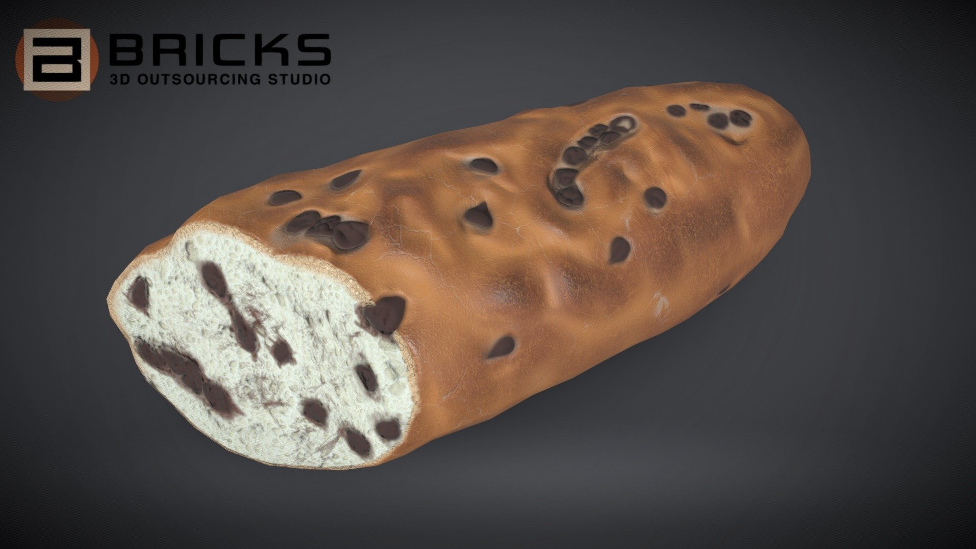 PBR Food Asset:
ChocolateBread
Polycount: 1014
Vertex count: 509
Texture Size: 2048px x 2048px
Normal: OpenGL

If you need any adjust in file please contact us: team@bricks3dstudio.com

Hire us: tringuyen@bricks3dstudio.com
Here is us: https://www.bricks3dstudio.com/
        https://www.artstation.com/bricksstudio
        https://www.facebook.com/Bricks3dstudio/
        https://www.linkedin.com/in/bricks-studio-b10462252/ - ChocolateBread - Buy Royalty Free 3D model by Bricks Studio (@bricks3dstudio) 3d model