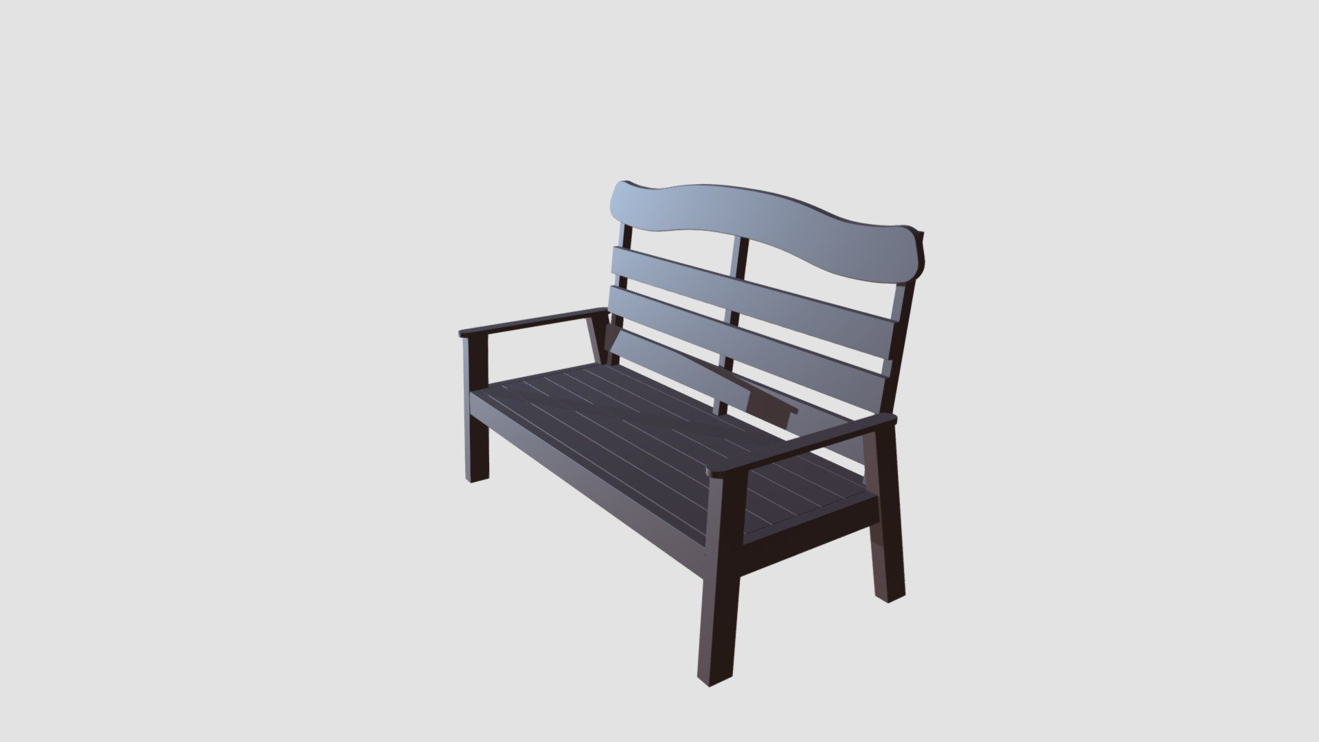 High detailed model of garden bench with all textures, shaders and materials. It is ready to use, just put it into your scene 3d model