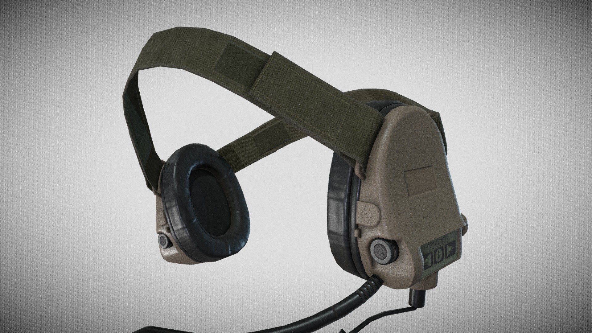 Game-Ready PBR low-poly model of a tactical headphone. All materials and textures are included. The textures of the model are applied with UV Unwrap. Normal map was baked from a high poly model. Including 3dsmax and Blender, OBJ and FBX.

1943 polygons
3768 triangles
1939 vertices

Maps:

headphone_BaseColor.tga, headphone_Normal.tga, headphone_Specular.tga, headphone_Metallic.tga, headphone_AO.tga, headphone_Curvature.tga, headphone_Glossiness.tga, headphone_Roughness.tga (4096x4096) - Tactical Headphone - Buy Royalty Free 3D model by alpenwolf (@alpen) 3d model