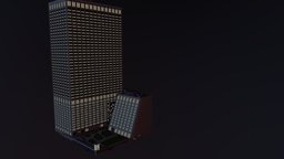 55 Water Street new, new-york, high-poly, low-poly, details-model, highrise-building