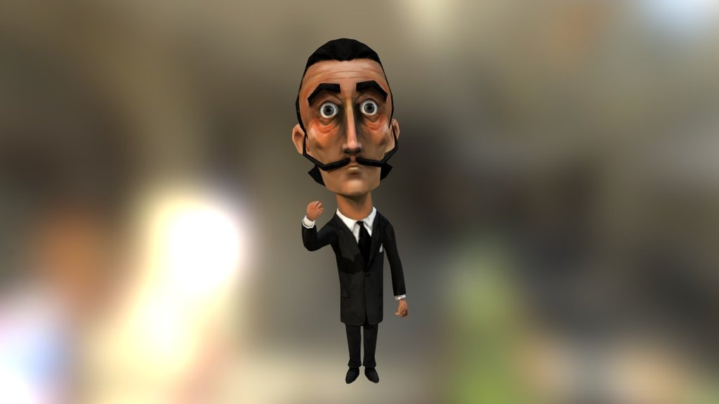 Angry Dali - 3D model by owlandfoxgames (@owlandfox) 3d model