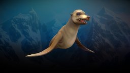 Stylized Fur seal rpg, ice, snow, north, mmo, rts, seal, fur, fbx, water, moba, arctic, furseal, handpainted, lowpoly, animal, animation, stylized, fantasy