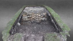 Trench 3 Ramp post-excavation model archaeology, archaeology-3dmodel-photogrammetry