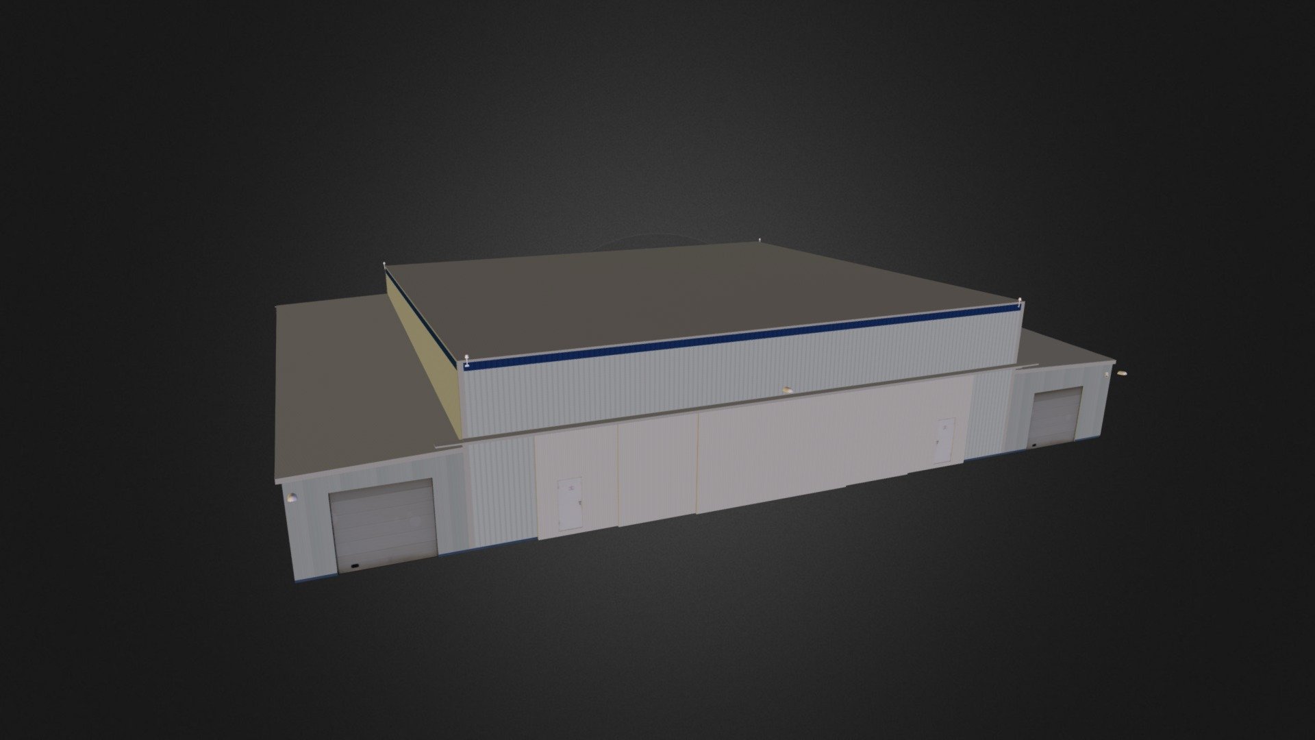 Hangar - 3D model by Olsztyn-Dajtki Airport (@tanajewski) 3d model