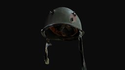 Helmet with bullet holes 3D Scan