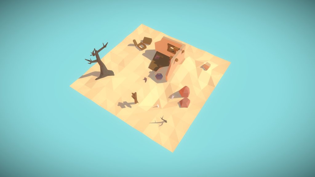Scene created using the Lowpoly Desert Starter Kit . Using vertex color

This is a pack of assets for those who want to create low poly desert enviroments, available in Sketchfab Store

Thanks for watching! - Lowpoly Desert - 3D model by 23 Space Robots and Counting... (@23_SpaceRobots...) 3d model