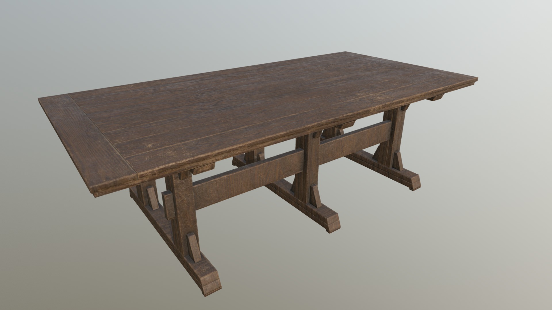 Dining Table Wenge - 3D model by kgprops 3d model