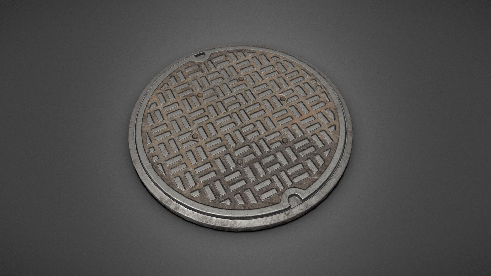 Low-poly, game-ready model of a street manhole.

TEXTURES

High resolution PBR Metal/Roughness textures are provided in the additional files.

Texture size: 1024 x 1024
Texture format: PNG 8 bit (uncompressed)




Base Color (Diffuse)

Metallic

Roughness

Height

Normal 

Ambient Occlusion

This asset is part of our City collection - Manhole - Buy Royalty Free 3D model by Ringtail Studios (@ringtail) 3d model