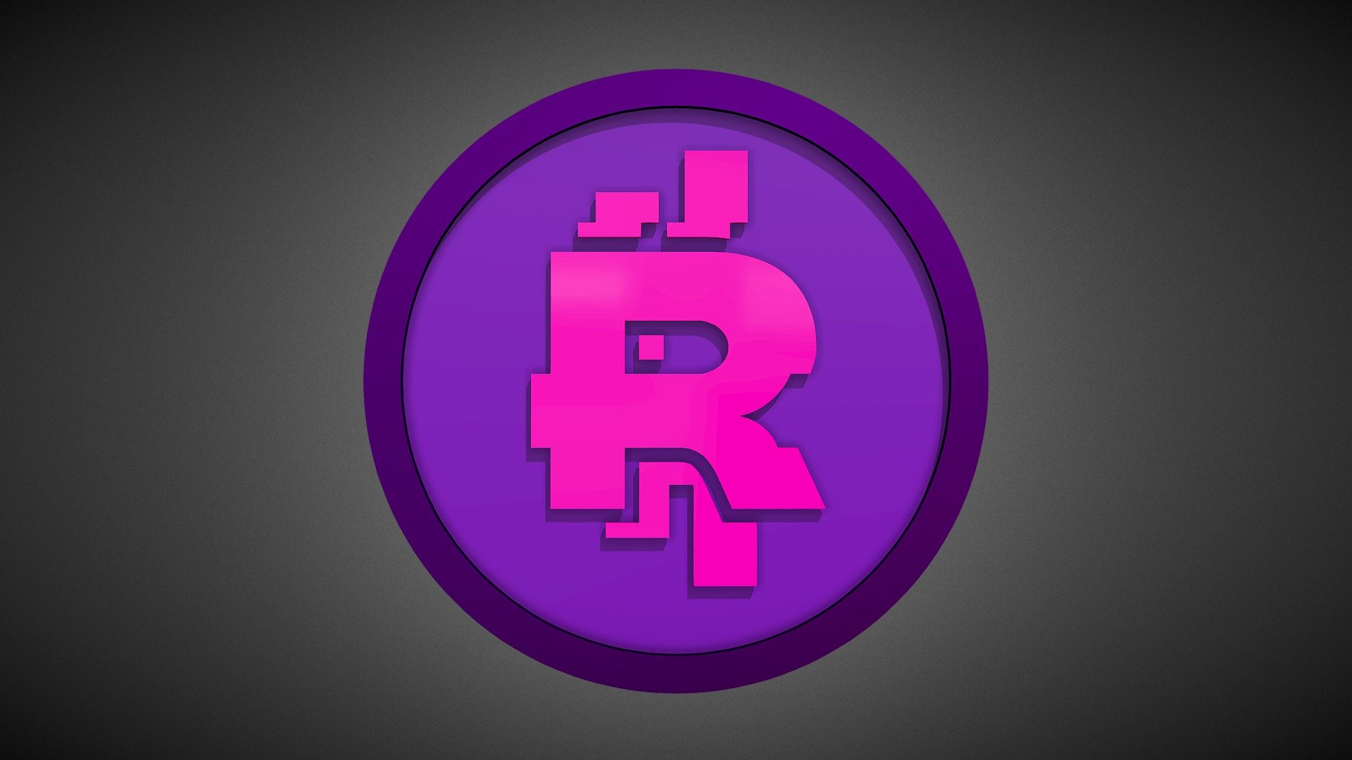 The RMRK crypto logo made into a 3D coin/token.


has FBX file with embedded textures
has OBJ files and “textures” folder
textures are glossy plastic dark pink, matte plastic purple, and aluminum dark purple.
 - RMRK - Buy Royalty Free 3D model by AnshiNoWara 3d model
