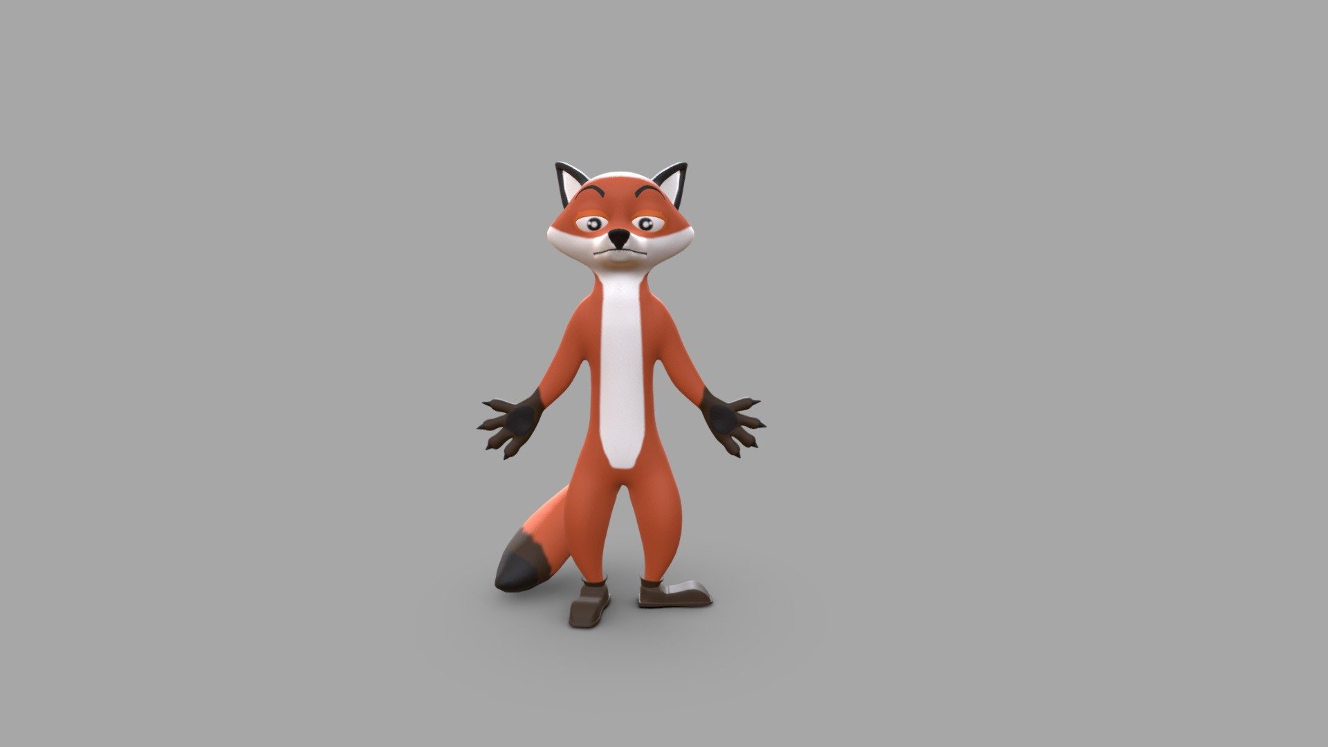 fox stylized - fox - 3D model by Yekaterina 3d model