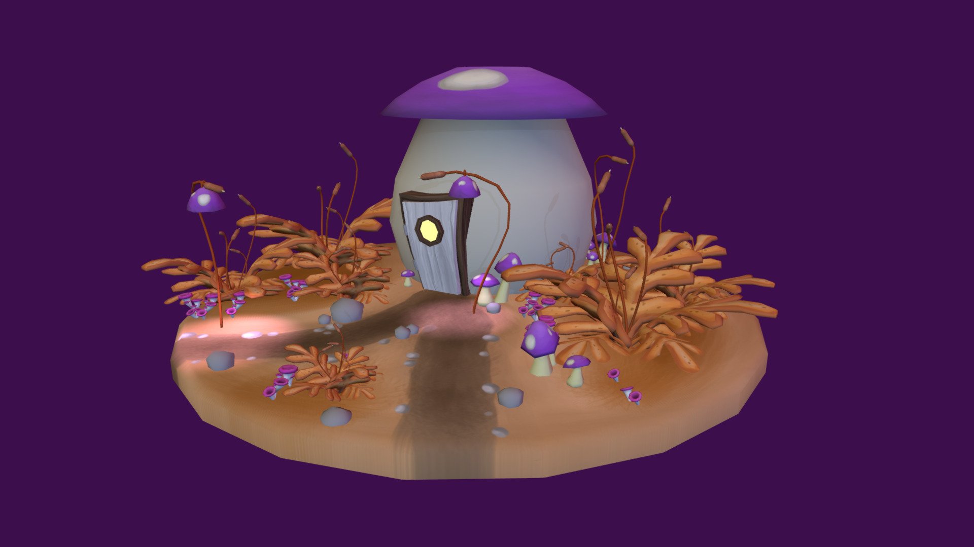 Mushroom house - 3D model by lottakar 3d model