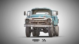 Soviet Truck truck, abandoned, soviet, rusty, russian, dirty, realistic, old, substance, painter, car, blue