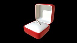Ring box 1 jewelry, wedding, gift, diamond, box, substancepainter, substance, ring, gold