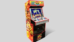 Street Fighter 2 Arcade (low-Poly game-asset) arcade, gaming, prop, props, machine, game-ready, game-prop, game-asset, street-fighter, arcade-machine, arcade-cabinet, low-poly, asset, game, lowpoly, low, poly, street-fighter-2-champion-edition, game-room, street-fighter-2