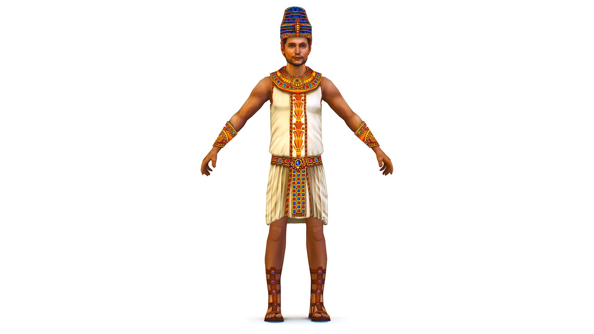 1 color textures 4096x4096

2100 poly count


3dsMax / Maya file included




Support me on Patreon, please - https://www.patreon.com/art_book


 - a Young Man Dressed as an Egyptian Pharaoh - Buy Royalty Free 3D model by Oleg Shuldiakov (@olegshuldiakov) 3d model