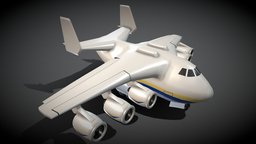 Cartoon Antonov An-225 Mriya toon, airplane, aircraft, ukraine, ukrainian, an-225, cartoon, plane, an255
