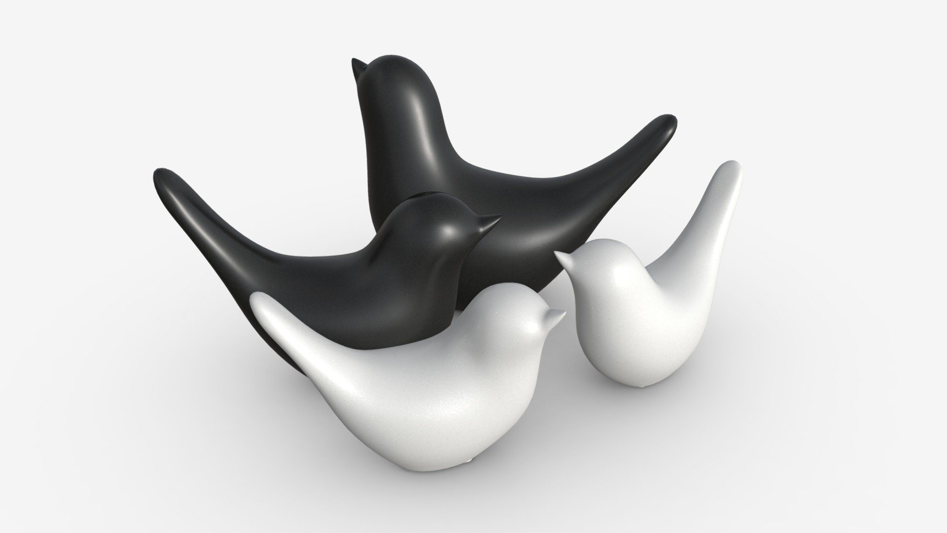 Decorative Ceramic Birds Set - Buy Royalty Free 3D model by HQ3DMOD (@AivisAstics) 3d model