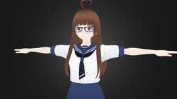 3D Anime Character Girl for Blender 26
