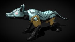 Robot-dog dog, 3dobject, robotdog, substancepainter, 3d, model, zbrush, animal, robot