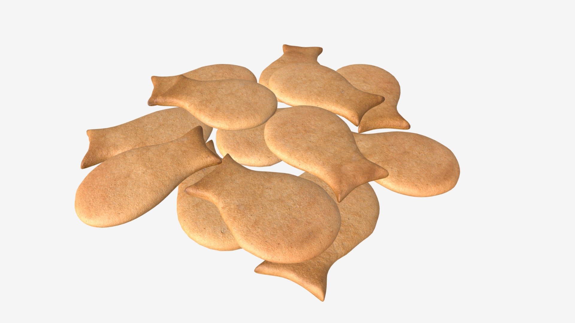 fish cookie - Buy Royalty Free 3D model by HQ3DMOD (@AivisAstics) 3d model